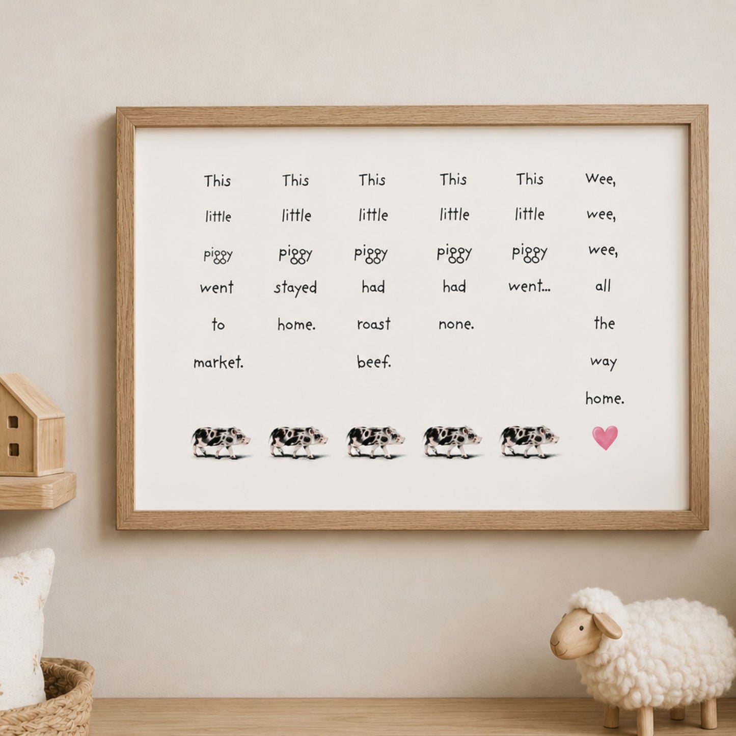 This Little Piggy Nursery Rhyme Print