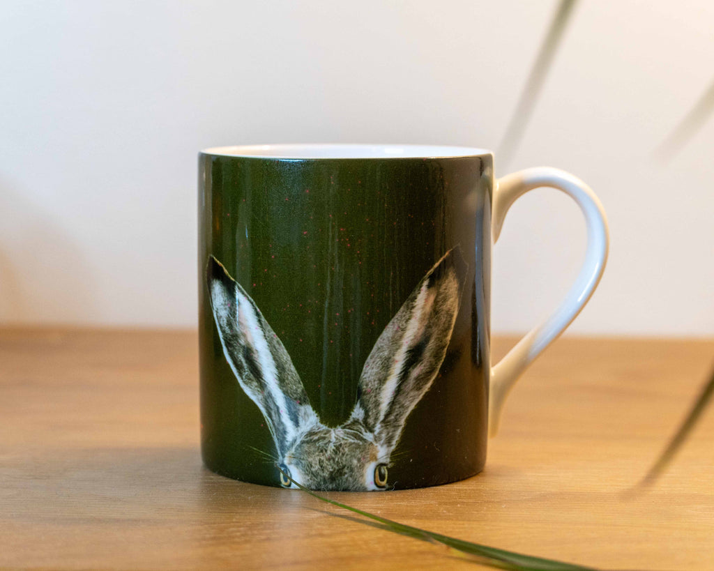 I'm All Ears - Hare Mug - Dark Green
