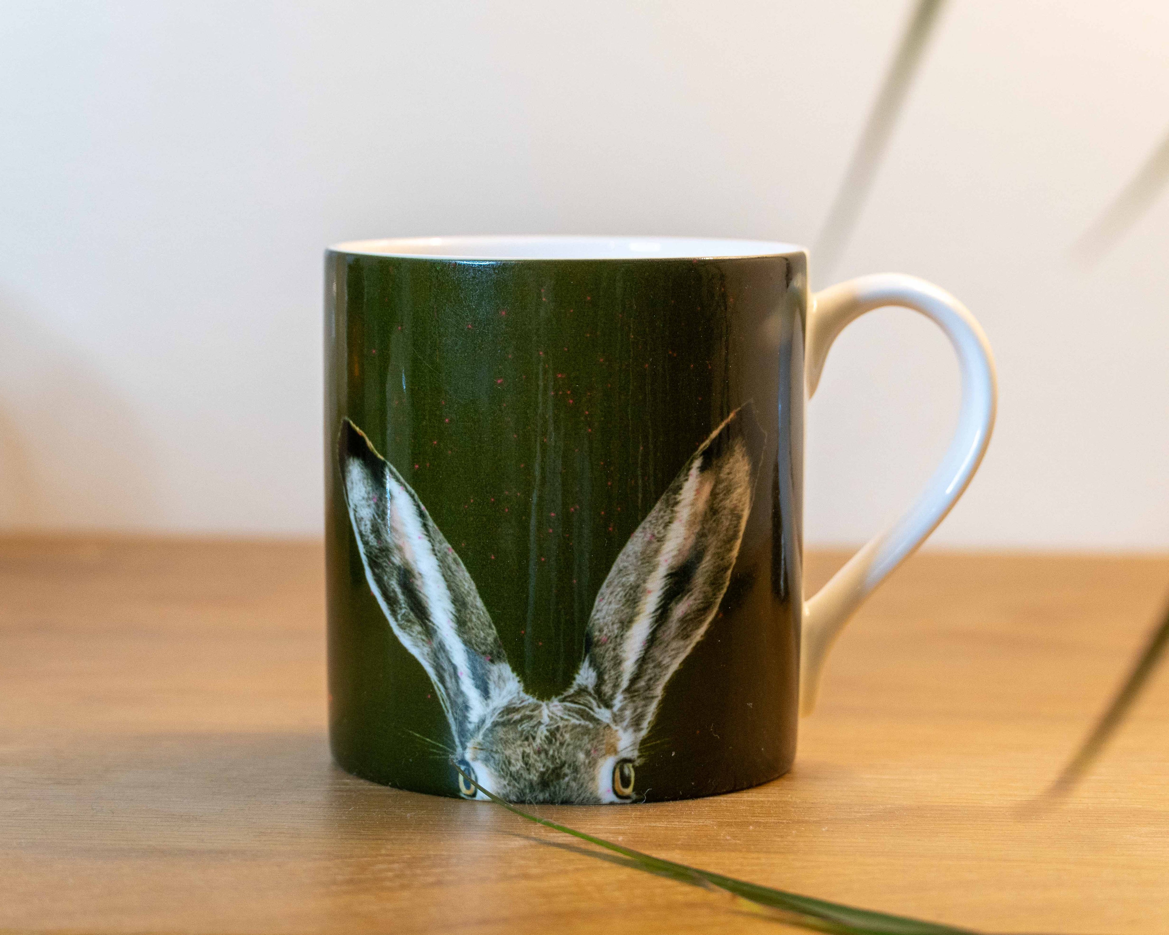I'm All Ears - Hare Mug - Dark Green