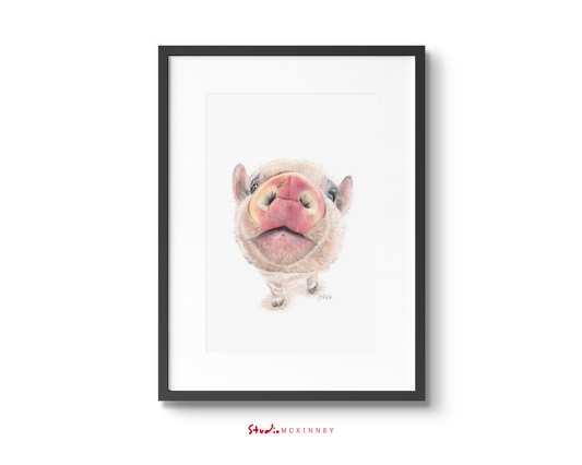 Petunia Piglet Print | Nosey Parker Series