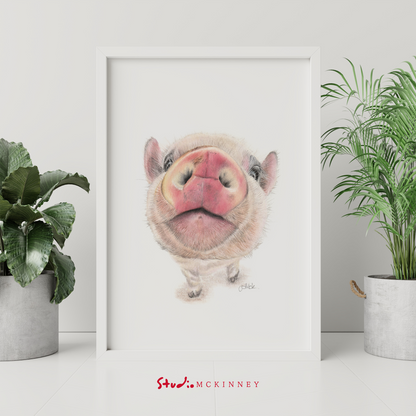 Petunia Piglet Print | Nosey Parker Series