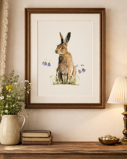 Poised | Brown Hare | Fine Art Giclée Print