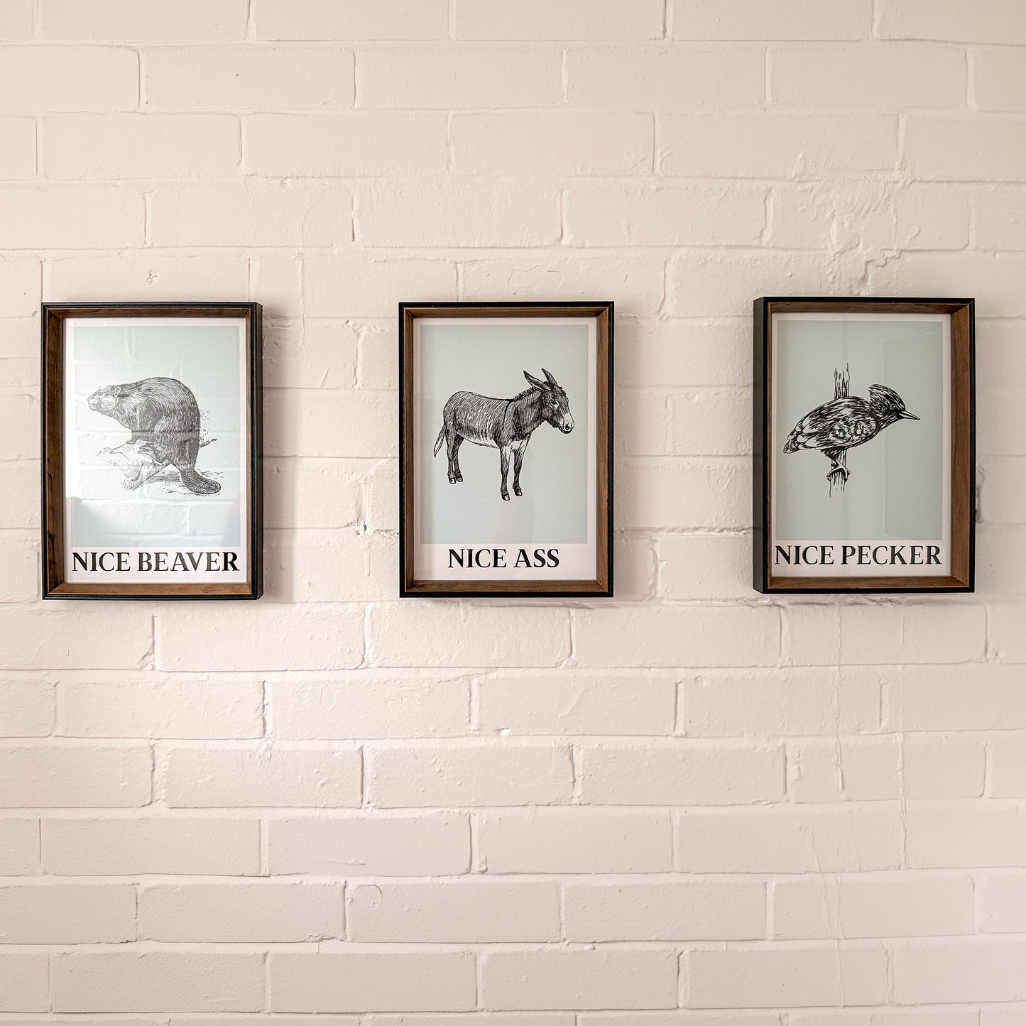 Trio of Animal Pun Prints