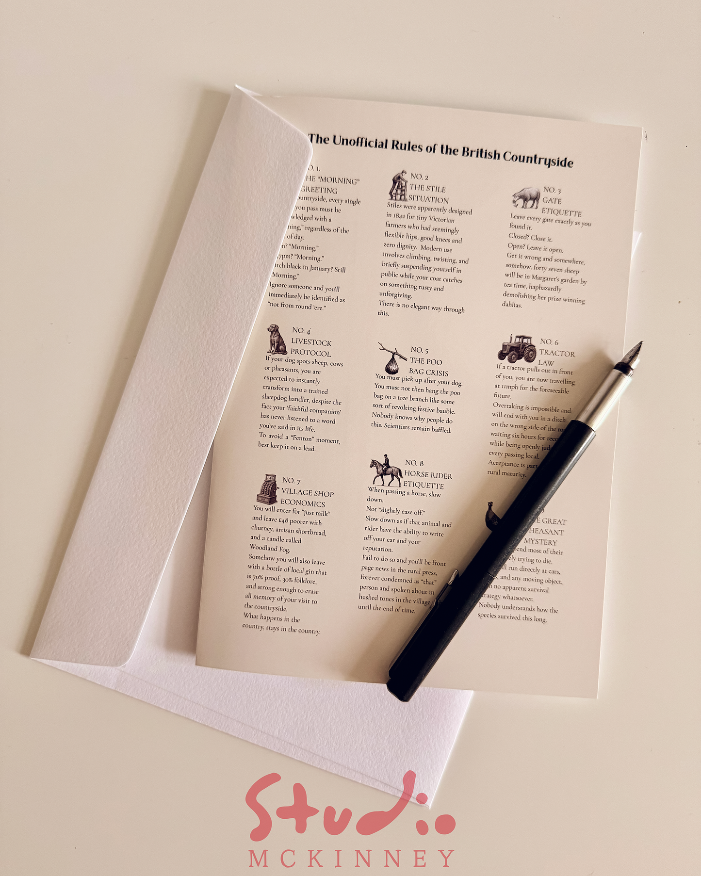 The Unofficial Rules of the British Countryside Greeting Card