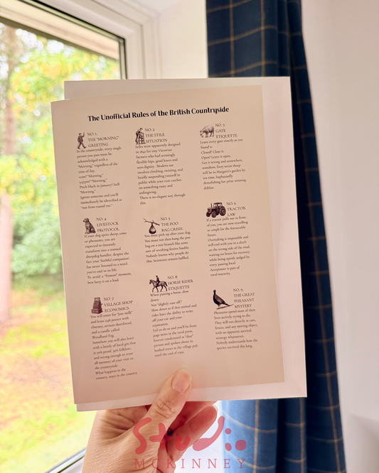 The Unofficial Rules of the British Countryside Greeting Card