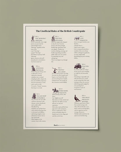 The Unofficial Rules of the British Countryside Print