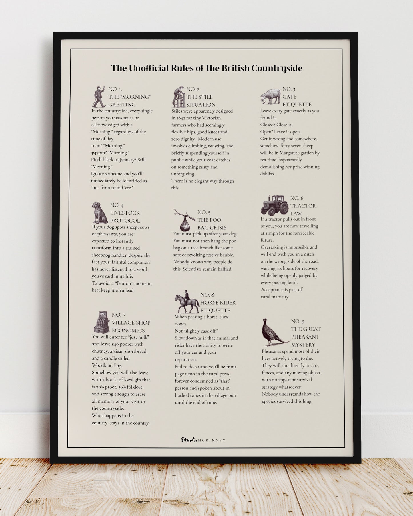 The Unofficial Rules of the British Countryside Print