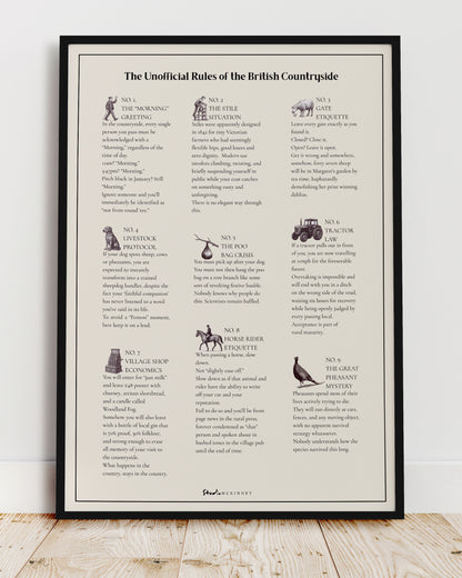 The Unofficial Rules of the British Countryside Print