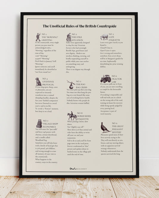 The Unofficial Rules of the British Countryside Print